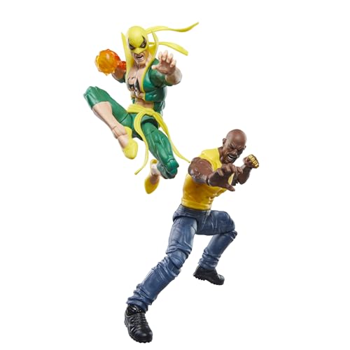 Marvel F9115 F24 ANV 3 First Hasbro Legends Series Iron Fist und Luke Cage, 85th Anniversary Actionfiguren für Erwachsene, 15,2 cm, Comic-inspiriert, Rot Und Gelb, Gelb von Marvel