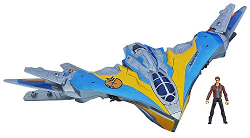 Marvel - Guardians of the Galaxy Milano Starship 2.5 Zoll Deluxe Vehicle Set mit Lichtern und Kampfgeräuschen, Raumschiff, Jungen, 0+ Jahre von Marvel