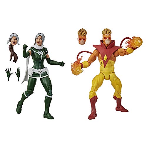 X-Men Marvel Hasbro Legends Series 15 cm große Marvel‘s Rogue und Pyro Action-Figuren, Premium Design und 6 Accessoires von Marvel