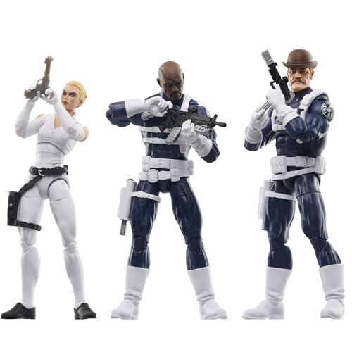 Marvel Legends Series S.H.I.E.L.D. Nick Fury Jr., Sharon Carter und Dum Dum Dugan Action-Figuren von Hasbro