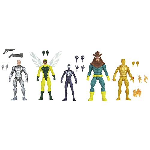 Marvel Legends Series Spider-Man 5er-Pack, 15 cm große Action-Figuren, 14 Accessoires, für Kinder ab 4 Jahren[Exklusiv bei Amazon] von SPIDER-MAN