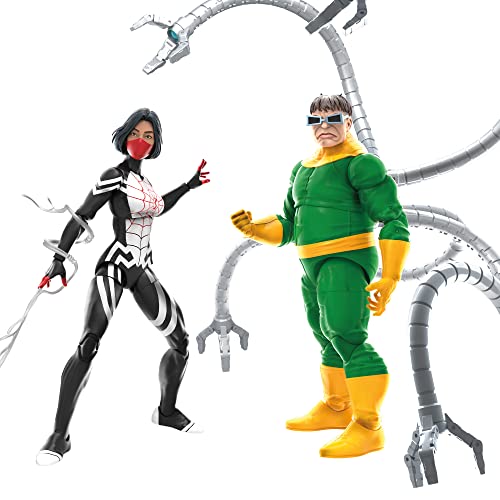 Marvel Legends Series Spider-Man 60th Anniversary Marvel’s Silk und Doctor Octopus 2er-Pack, 15 cm große Action-Figuren, 9 Accessoires[Exklusiv bei Amazon] von Marvel