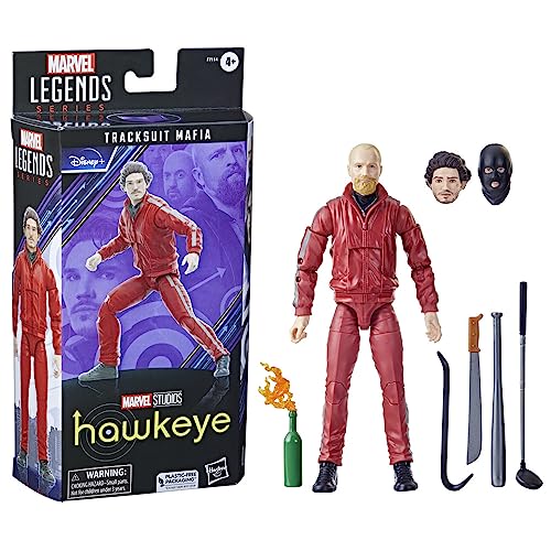 Marvel Legends Series Trainingsanzug Mafia, Hawkeye Actionfiguren, Spielzeug für Kinder ab 4 Jahren, 15,2 cm von Marvel