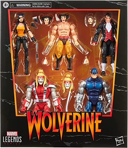 Marvel Legends Series Wolverine 5er-Pack, enthält Marvel‘s Omega Red, Marvel‘s Cyber, Marvel‘s Callisto, Jason Wyngarde, 10 Accessoires[Exklusiv bei Amazon] von Marvel