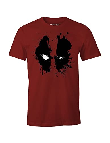 Marvel MEPOOLXTS007 Deadpool Splash Head T-Shirt, Rot (Rot), X-Large (Taille Fabricant: XL) von cotton division