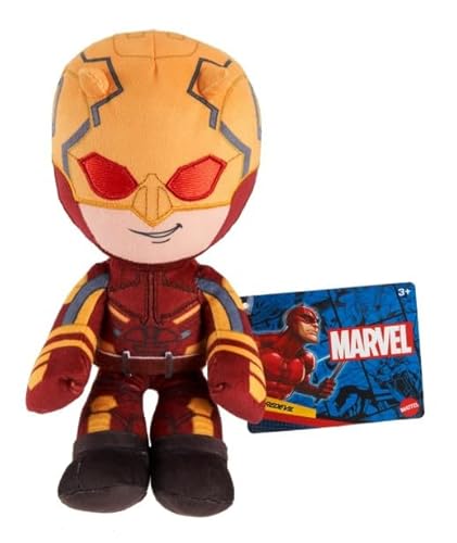 Marvel Plüschfigur Daredevil, 20,3 cm große Superhelden-Puppe, Sammlerstück, Geschenk für Kinder und Fans ab 3 Jahren, mit Sammelaufkleber von Marvel