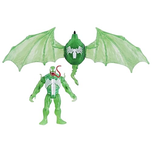 Marvel Spider-Man Epic Hero Series Web Splashers Green Symbiote Flügel Splasher, Action-Figur und Ausrüstung Spielset von Hasbro