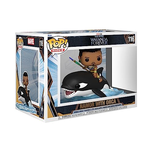 Funko Pop! Ride Super Deluxe: Black Panther: Wakanda Forever - Namor with Orca - Vinyl-Sammelfigur - Geschenkidee - Offizielle Handelswaren - Spielzeug Für Kinder und Erwachsene - Movies Fans von Funko