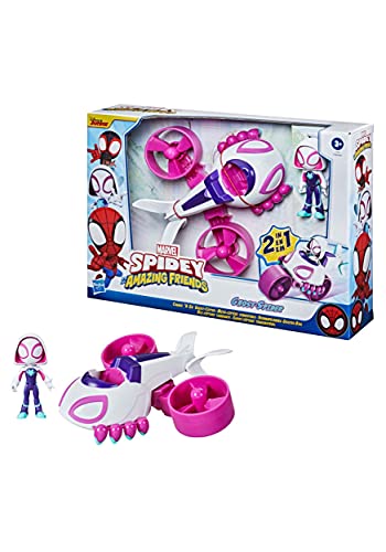 SPIDEY AND HIS AMAZING FRIENDS Marvel Verwandelbares Geister-Bike und 10 cm große Ghost-Spider Action-Figur, ab 3 Jahren SPIDEY AND HIS AMAZING FRIENDS Marvel Verwandelbares Geister-Bike und 10 cm große Ghost-Spider Action-Figur, ab 3 Jahren von Marvel