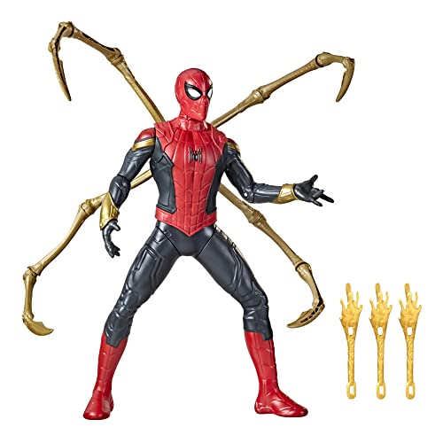 Spider-Man Hasbro Deluxe 33 cm große Action-Figur im Spezialanzug, Anzug-Upgrades und Netz F0238 Mehrfarbig von Marvel