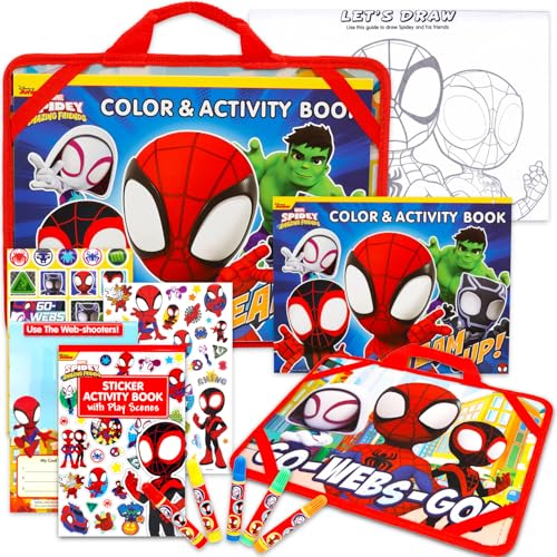 Spidey Schoß-Schreibtisch-Aktivitätsset für Kinder – Spidey Reiseset mit Etui, Malbuch, Stickerbuch, Spielen, Puzzles und mehr, Reise-Lapdesk-Set für Mädchen, Jungen Spidey Schoß-Schreibtisch-Aktivitätsset für Kinder – Spidey Reiseset mit Etui, Malbuch, Stickerbuch, Spielen, Puzzles und mehr, Reise-Lapdesk-Set für Mädchen, Jungen von Marvel