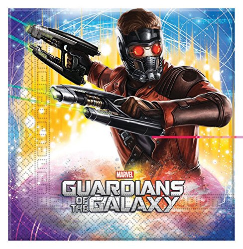 Unique Party 72019 - Marvel Guardians of The Galaxy Papierservietten, 20 Stück von Marvel