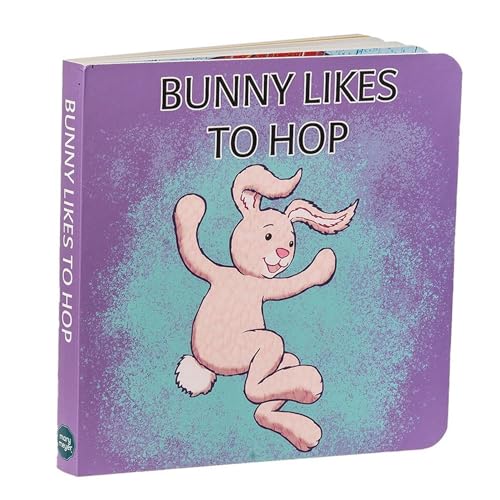 Mary Meyer Brettbuch Putty Nursery Storytime Bücher für Babys und Kleinkinder, 15,2 x 15,2 cm, Bunny Likes to Hop von Mary Meyer