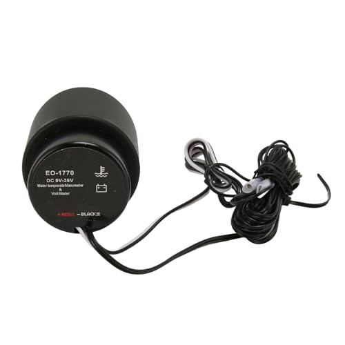 MasYosh 2 in 1 Autowassertemperaturmesser Voltmeter 12 Bis 24 V Digitale Anzeige für Autos -Motorräder von Autos -LKWs von MasYosh