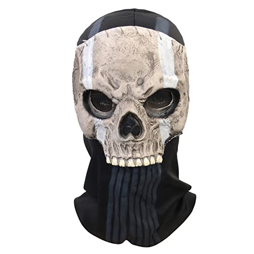 Ghost Skull Mask Full Face Unisex For War Game Outdoor Sport Halloween Cosplay (one size, Mask-D) von Masfrida