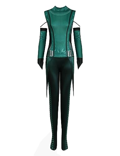 Masfrida Damen Mantis-Kostüm, Cosplay, Jumpsuits für Erwachsene, Zentai-Body, grüner Kampfanzug für Halloween, Größe XXL von Masfrida