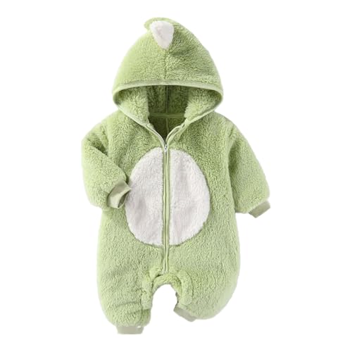 Mashaouyo Neugeborenen Pelzigen Baby Fuzzy Anzug Kostüm Outfits Entzückende Hoodies Unisex Body Langarm 92 (Green, 0-6 Months) von Mashaouyo