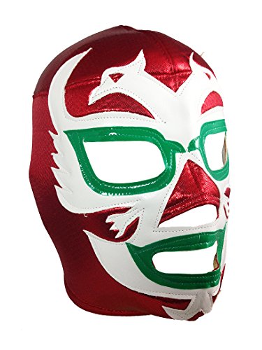 DOS Caras Erwachsene Lucha Libre Wrestling Maske (Pro-Fit) Kostüm Wear - Rot/Weiß/Grün von Mask Maniac