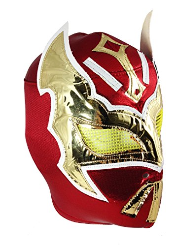 Sin Cara Erwachsene Lucha Libre Wrestling Maske (Pro-Fit) Kostüm – Rot, Rot/Ausflug, einfarbig (Getaway Solids), Einheitsgr��e von Mask Maniac