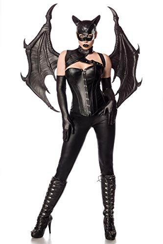 Mask Paradise 80148 Bat Girl Fighter Kostüm 80148-Faschingskostüm L, Schwarz von Mask Paradise