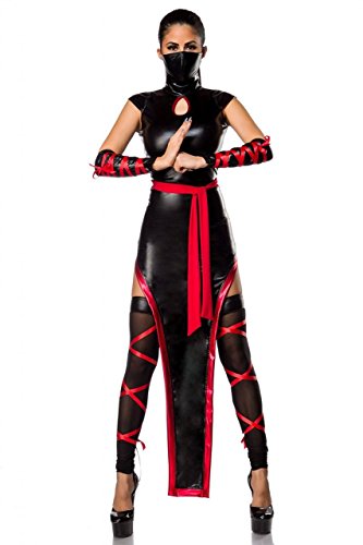 Mask Paradise Gef?hrliche Ninja Lady Damenkost?m Asien schwarz-rot M von Mask Paradise