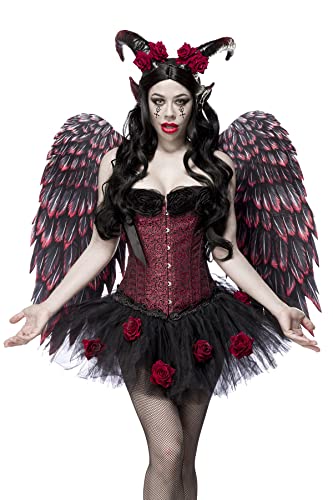 Mask Paradise Rose Devil (Komplettset) M, Schwarz/Rot von Mask Paradise