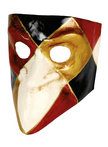 Bauta arlecchino - Venezianische Maske - Harlekin bunt - traditionell handgefertigt - Carnevale di Venezia von Maskworld