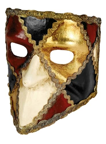 Bauta scacchi colore - Venezianische Maske - Harlekin bunt - traditionell handgefertigt - Carnevale di Venezia von Maskworld