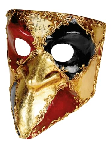 Bauta scacchi colore musica - Venezianische Maske - historisch handgefertigt - Carnevale di Venezia von Maskworld