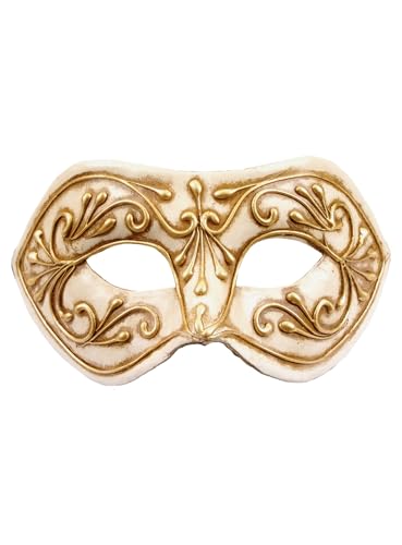 Colombina Monica oro bianco - Venezianische Maske - traditionell handgefertigt - Carnevale di Venezia von Maskworld