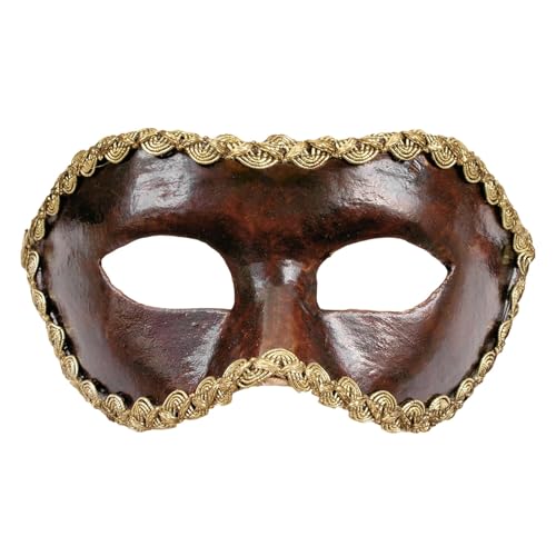 Colombina cuoio - Venezianische Maske braun - traditionell handgefertigt - Carnevale di Venezia von Maskworld