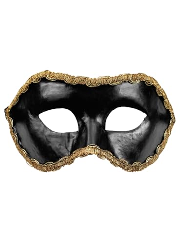 Colombina nera - Venezianische Maske schwarz - traditionell handgefertigt - Carnevale di Venezia von Maskworld