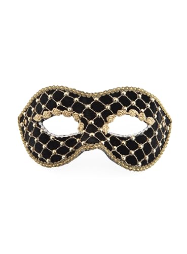 Colombina velluto nero oro - Venezianische Maske - traditionell handgefertigt - Carnevale di Venezia von Maskworld