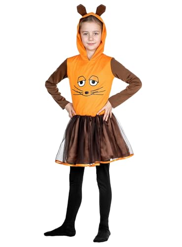 Die Sendung mit der Maus - Maus Kleid für Kinder - Kindergröße: 104 - Kostüm für Karneval, Halloween & Motto-Party von Maskworld