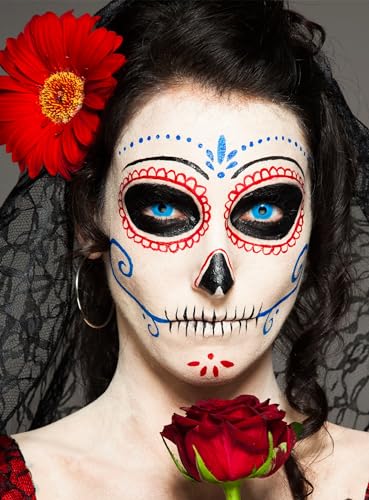 Hochwertiges Halloween Make-up Set - La Catrina - Verkleidung Schminke - Karneval & Motto-Party von Maskworld