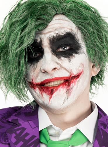 Hochwertiges Halloween Make-up Set - Verbrecher-Clown - Joker - Verkleidung Schminke - Karneval & Motto-Party von Maskworld