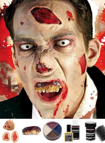 Hochwertiges Make-Up Deluxe Set Zombie - Kostüm-Accessoire für Halloween, Karneval & Horror-Event von Maskworld