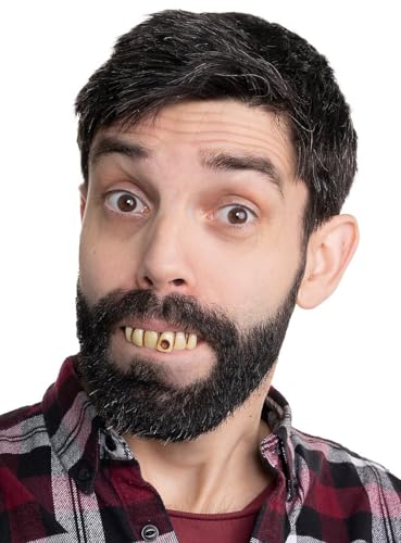 Hole In One - Fun Zähne - Künstliche Gebiss-Leiste mit Loch im Zahn - Verkleidung Accessoire für Karneval, Halloween & Motto-Party Hole In One - Fun Zähne - Künstliche Gebiss-Leiste mit Loch im Zahn - Verkleidung Accessoire für Karneval, Halloween & Motto-Party von Maskworld