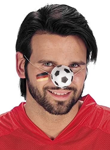 Maskworld 11 Fußball-Nasen - Clownsnasen in Mannschaftsstärke mit Fußball-Muster in schwarz-weiß (11 Stück) - Verkleidung Kostüm-Accessoire für Fußball-EM, Public -Viewing, Karneval & Motto-Party von Maskworld