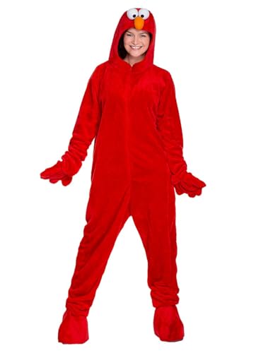 Die Sesamstraße Elmo Kostüm - rot - Größe: L-XL - Verkleidung Karneval, Halloween, Motto-Party von Maskworld