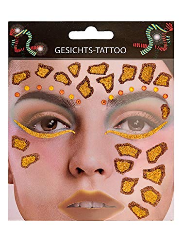 Maskworld Goldnugget - Gesicht-Tattoo-Kleber - Gesichtsschmuck zum Aufkleben - Kostüm-Zubehör für Halloween, Karneval & Motto-Party von Maskworld