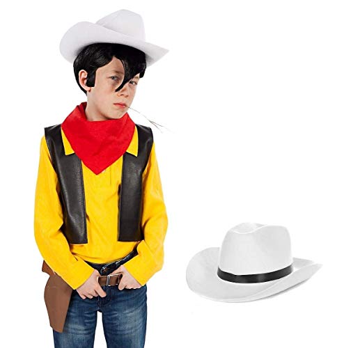 Maskworld Lucky Luke Kinderkostüm mit Cowboy-Hut - Comic Western Kostüm für Kinder 5-teilig - Karneval (146-152) von Maskworld