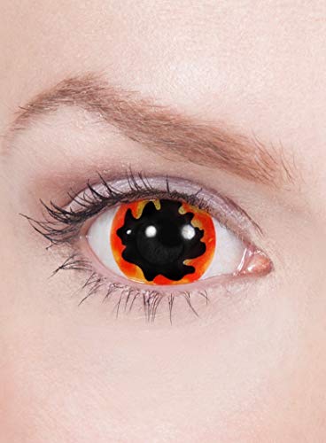 Maskworld - Mini-Sclera Pest - farbige Kontaktlinsen / 6-Monats-Linsen (17mm) - Motivlinsen ohne Sehstärke - Unisex - Erwachsene - ideal für Halloween, Karneval, Motto- und Horror-Party von Maskworld