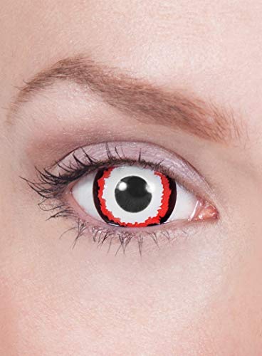 Maskworld - Mini-Sclera Vampir - farbige Kontaktlinsen / 6-Monats-Linsen (17mm) - Motivlinsen ohne Sehstärke - Unisex - Erwachsene - ideal für Halloween, Karneval, Motto- und Horror-Party von Maskworld