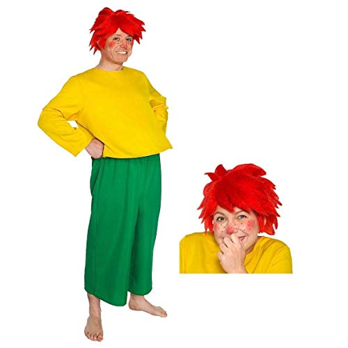 Maskworld Pumuckl Kostüm mit Perücke für Erwachsene - original lizenziert - dreiteilig - Karneval (XL) von Maskworld