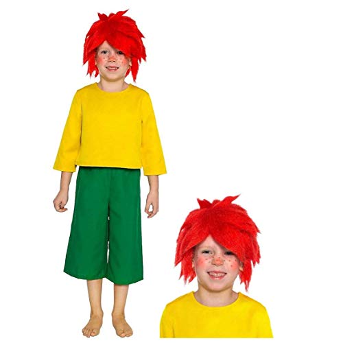 Maskworld Pumuckl Kostüm mit Perücke für Kinder - original lizenziert -dreiteilig - Karneval (134-140) von Maskworld