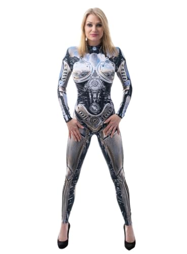 Maskworld Robobabe Catsuit - Größe: XL-XXL - Kostüm Verkleidung Halloween, Karneval & Motto-Party von Maskworld