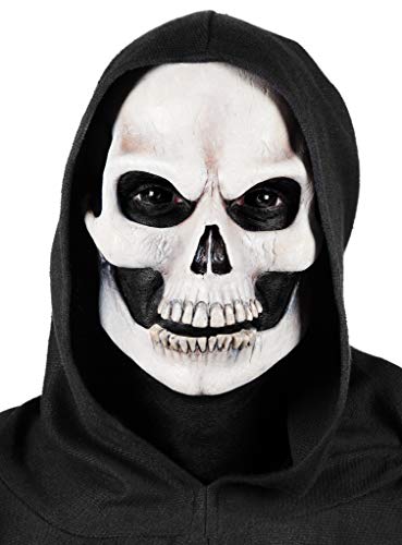 Maskworld Special FX Totenkopf Maske aus Schaumlatex - Latexapplikation mit Hautkleber - filmreife Verkleidung für Halloween, Karneval, Motto- & Grusel-Party von Maskworld