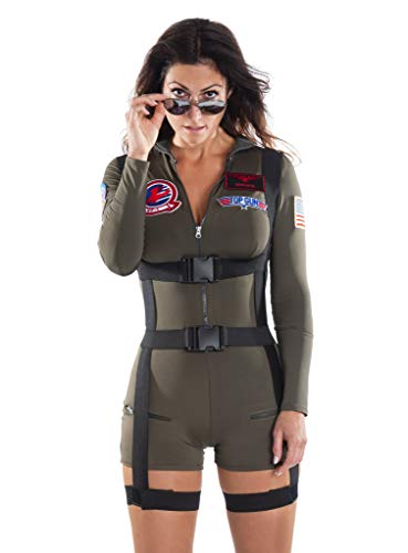 Maskworld Top Gun Romper - Damen - Lizenziertes Film-Kostüm für Erwachsene - Verkleidung Karneval Motto-Party - Größe: XS von Maskworld