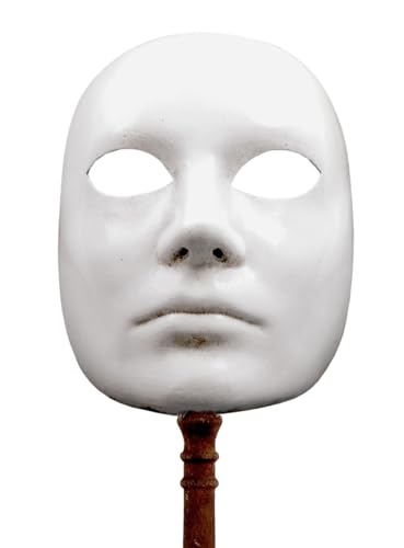 Maskworld Volto bianco con bastone - Venezianische Stabmaske - traditionell handgefertigt - Carnevale di Venezia von Maskworld